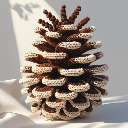 Cozy Pinecone Crochet Ornament